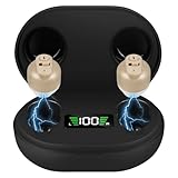 Aolso Hörgeräuschverstärker, Wiederaufladbarer Sound-Verstärker, Noise Cancelling, USB Ladestation, Aufbewahrungsbox, ergonomische Passform Kopfhörer Kabellos