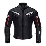 Zyxformis Motorradjacke Herren Motorradjacke wasserdicht winddicht mit Protektoren Jacke für den Sommer Winter