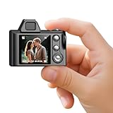 Mini Schlüsselanhänger Digitalkamera – Maxmango 1,3-Zoll 1080P Fotokamera Retro Kamera mit 64 GB Speicher, Ultraportable Kamera, Taschenformat für Reisen, Vlogging und Unterhaltung (Schwarz)