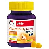 Doppelherz Vitamin D3 - Vitamin D trägt zur normalen Funktion des Immunsystems bei - 40 leckere Gums mit Zitronen-Geschmack