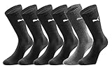 PUMA Unisex Sportsocken Crew 6 Paar Pack - Black Combo - Größe 43-46