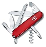 Victorinox Schweizer Taschenmesser Camper, Swiss Army Knife, Multitool, 13 Funktionen, Klinge, Korkenzieher, Dosenöffner