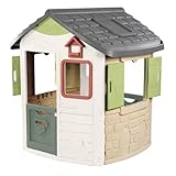 Smoby Life - Jura Lodge Spielhaus (115x123x132 cm) mit 54% Recycling-Anteil - wetterfestes Gartenhaus für Kinder mit Vogel-Futterstelle - Outdoor-Kinderhaus für Garten oder Terrasse - ab 2 Jahre