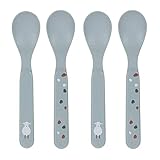 LÄSSIG Kinder Löffel Set (4 Stk.) Kinderbesteck ohne Melamin, BPA-frei, für Spülmaschine und Mikrowelle/Spoon Set Tiny Farmer Sheep