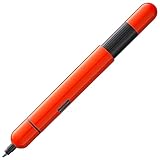 Lamy pico laser orange Kugelschreiber – Innovativer Pocket Pen Kuli – mit einem Klick in Full-Size – Gehäuse aus Metall & Strichbreite M – inkl. Compactmine M 22 in schwarz