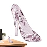 Jukeoiu Kristall-Figuren – rosa Kristallschuh-Modelle, transparentes Acryl, Sammlerstück, Schreibtisch-Dekoration für Geburtstag, Freundin, Jubiläen, Frauenregale, Mädchen, Zuhause, Tisch, Weihnachten