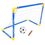 FRCOLOR Fußballtor Tragbares Fußballtor aus Faltbares Soccer für Jungen und Mädchen Leichtes Outdoor Fußballnetz für Training und Spielspaß