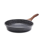 SENSARTE 28cm/11-Zoll Antihaft-Bratpfanne Skillet, Schweizer Granit-Beschichtung Omelette-Pfanne, gesunde Stein Kochgeschirr Chef's Pan, Induktion kompatibel, PFOA frei