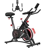 Micyox MX619 Heimtrainer Fahrrad, Ergometer Fitnessbikes mit Magnetischem Widerstand, 15kg Schwungrad, IPad-Halterung, LCD Monitor mit Pulsmesser, Hometrainer Indoor Bike 150 kg Belastbar