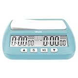 VINJOE Schachuhr, digitaler Schach-Timer, professionell für Brettspiele, tragbare digitale Schachuhr und Spiel-Timer mit Basic, Bonus, Verzögerung und positiven Zeitfunktionen, beste Geschenke für