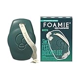 Foamie Men 3in1 Feste Duschpflege Back to the Roots | Für Körper, Gesicht & Haare | Mit Babassu- & Eukalyptusöl | pH-hautneutral | Vegan & Plastikfrei | 90g