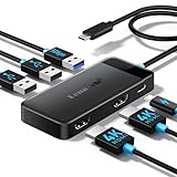 Docking Station USB C Hub Dual HDMI, 2025 Upgrade Lemorele USB C Dock 2*HDMI Adapter 4K, 3 USB 3.0/2.0, PD 100W für Windows, MacBook, Dell, HP, Surface