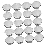 SECFOU 100 Stück Kuchenförmchen Aus Folie, Puddingförmchen, Cupcake/Muffinförmchen, Backzubehör, Cupcake Förmchen Zum Backen, Mini Kuchenformen, Leere Cupcake Förmchen, Backförmchen,