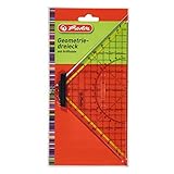 Herlitz Geometrie-Dreieck groß mit Griff, 1 Stück in Klarsichtpackung