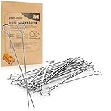 com-four® 25x Rouladennadeln aus Edelstahl - 11 cm lange Fleischspieße rostfrei - Premium Spieße im Set, Rouladenklammern-Ersatz, Rouladenspieße für Rouladen (025 Stück - Nadel)