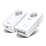 TP-Link WLAN Powerline Adapter Set TL-WPA8631P KIT(Dualband WLAN 1200Mbit/s, AV1300 Powerline, Steckdose, Wifi Clone, MU-MIMO, 4 Gigabit Ports, Plug&Play, ideal für HD-Streaming)