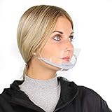 ALPIDEX 20 x Mundvisier Kinn Mundschutz Gesichtsvisier Mund Visier Transparent Wiedervervendbar