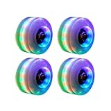 Ieron LED-Leuchtroller, Flash-Skate-Räder, 4er-Pack leuchtende Leuchten mit Skate-Roller, Kugellager, Quad-Rollschuh-Räder für zweireihiges Skaten, Skateboard