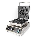 Yolancity Waffeleisen Herzform, Edelstahl Waffeleisen Waffle Maker Wafelnmaschine Herzwaffeleisen mit Zeitschaltuhr 0~5 Minuten, 50-300℃, 5 Waffeln, 1750W, 49 x 39 x 33 cm