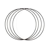 Vaessen Creative Metallringe Set, Schwarz, 4 Stück, Spannringe Ø 30 cm aus 3 mm Metalldraht, Traumfänger Basteln, Makramee Knoten, Mandala Häkeln sowie Gestalten weiterer Wanddeko und Fensterdeko