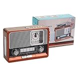 Vintage-Radio, solarbetrieben und batteriebetrieben – lange Akkulaufzeit für Camping, Outdoor, Haus, Party, Auto und Schlafzimmer