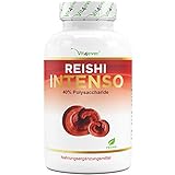 Reishi Pilz - 180 Kapseln - 1300 mg Extrakt pro Tagesdosis - 40% bioaktive Polysaccharide - Laborgerprüft - Vegan - Power-Pilz - Ganoderma lucidum - Premium Qualität