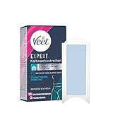 Veet Expert Kaltwachsstreifen Bikinizone & Achseln - Wachsstreifen zur Haarentfernung für alle Hauttypen inkl. sensibler Haut - 8 Doppelstreifen = 16 Streifen