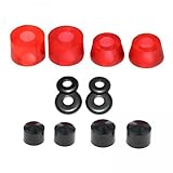 Fenteer 2xSkateboard Bushing Ersatzbecher Unterlegscheiben Longboard Rebuild Hellrot, 2 STK