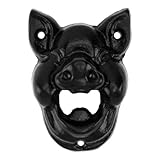 ULTECHNOVO Wandflaschenöffner aus Eisen Schweinskopf Design Bierflaschenöffner mit Wandmontage Flaschenverschlusshebel für Bar Küche und Kneipe