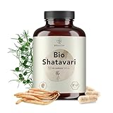 BIONUTRA® Shatavari Kapseln Bio (270 x 500 mg), deutsche Herstellung, 3-Monatspackung, rückstandskontrolliert, vegan, laktose- & glutenfrei, hochdosiert, Bio-Qualität ohne Zusätze