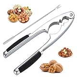 WAYBWZDQ Nussknacker Walnüsse, Edelstahl Walnussknacker mit Rutschfestem Griff, Edelstahl Nußknacker Kastanien Multifunktionaler, Nussknacker Nusszange für Alle Arten von Nüssen