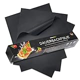 Amazeable® Dauerbackfolie für Backofen und Grill 3er Set langlebig bis 260°C - 33x40 cm zuschneidbar - 100% Antihaftbeschichtung - Grillmatte für Gasgrill Backpapier wiederverwendbar