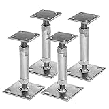 4x GAH Pfostenträger mit 2 Platten verzinkt aufdübelbar höhenverstellbar