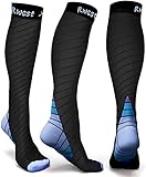 Rwest X Kompressionsstrümpfe Damen und Herren, Kompressionssocken Stützstrümpfe Compression Socks Laufstrümpfe Kompression für Sport,Laufen,Reisen,Radsport,Flug,One Paar