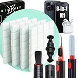 CleanseX® Reinigungsknete Handy & Kopfhörer (96× Portionen) inkl. 2 Profi Reinigungs-Tools – AirPods- & Kamera-Stift – Für Smartphone, Laptop, Konsole, Display, Tastatur, Smartwatch, Maus & mehr.