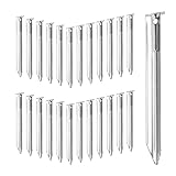 Relaxdays Zeltheringe im 25er Set, Stahl, V-Profil, HBT: 18 x 2 x 1,5 cm, Bodenanker für Zelte, Pavillons, Tarps, Silber