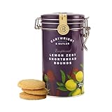 Cartwright & Butler® | Mürbeteigkekse und Zitrone | Mürbeteigkekse mit Butter und Zitronenschale | Shortbread-Metallbehälter - 200 Gr | Keksdose mit Zitronenbutter