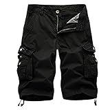 Große Basketball-Shorts, Herren-Shorts, Retro-Sport-Shorts, Herren-Shorts, Freizeit-Shorts, Übergröße, mehrfarbig, lässiger Overall, Baumwolle mit Taschen, klassische, bequeme Shorts, schwarz 1, 4XL