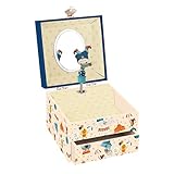 Trousselier - Zirkus - Schatzkiste & Musikschmuckdose - Spieluhr - Ideales Kindergeschenk - Phosphoreszierend - Leuchtend in der Nacht - Musik von den Beatles Let it be - Farbe elfenbein