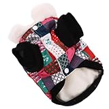 ibasenice Winter Hundemantel Gefütterte Welpenkleidung aus Hautfreundlichem Material Warme Haustier Winterbekleidung für Spaziergänge und Outdoor Einsatz Größe M