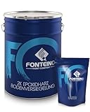 Fonteino 2K Epoxidharz Bodenversiegelung mit UV-Schutz Fußbodenversiegelung Bodenbeschichtung klar/farblos 1,5 KG