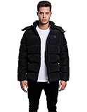 Urban Classics Herren Hooded Puffer Jacket Jacke, Black, XL