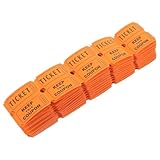 LIFKOME 200 Stück Tombola Lose aus Robustem Papier Orangefarbene Event Tickets für Festival Party und Veranstaltung