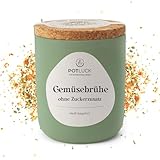 POTLUCK | Gemüsebrühe | Gewürzzubereitung für Suppen, Eintöpfe, Saucen oder zum Verfeinern von Gemüse- und Reisgerichten | 90g im Keramiktopf