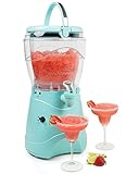 Nostalgia Gefrorene Getränkemaschine und Margarita-Maschine für Zuhause - 3,7 L, Slushy-Maschine mit Edelstahl-Auslauf - Einfach zu reinigen und doppelt isoliert - Aqua