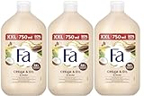 FA Duschgel Cream & Oil Cacao (3x 750 ml), pflegende Duschcreme mit verwöhnendem Duft nach Kakaobutter