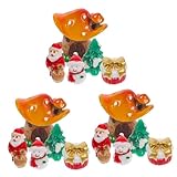 Cabilock 3 Sätze Cute Christmas Decor Weihnachts Figuren Weihnatsdeko Weihnachtskugeln Dekorieren Weihnachts-hüpfburgen Dekorative Weihnachtsverzierung Weihnachtsversorgung Harz 5 Stück * 3