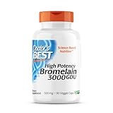 Doctor's Best, Bromelain 3.000 GDU, 500 mg, 90 vegane Kapseln, Laborgeprüft, Enzyme, Glutenfrei, Sojafrei, Ohne Gentechnik