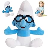YISKY Smurfs Plüschtier, 28CM Schlümpfe Plüschpuppe, Anime Cartoon Schlümpfe Plüschtier, Smurfs Kinder Kuscheltier, Schlümpfe Plüsch Spielzeug, Smurfs Plüsch Figur, für Jungen und Mädchen