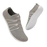 Geweo Frauen Schnell Trocknend Turnschuhe Herren Leicht Mesh Atmungsaktive Laufschuhe Fitnessschuhe Damen Straßenlaufschuhe Kletterschuhe Männer Frauen Schuhe Running Sneakers Khaki 41EU